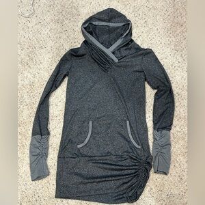 Maurices inMotion Heather Gray Lightweight Long Activewear Hoodie size S